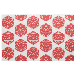 Tela Tejido de dados rojo D20