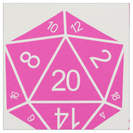 Tela Tejido de dados rosado D20