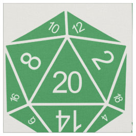 Tela Tejido de dados verde D20