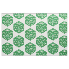 Tela Tejido de dados verde D20