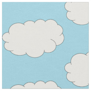 Tela Tejido de día nublado de cielo azul