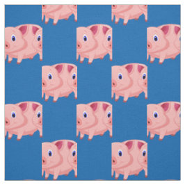 Tela Tejido de diseño de cerdos rosados