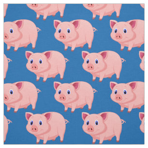 Tela Tejido de diseño de cerdos rosados