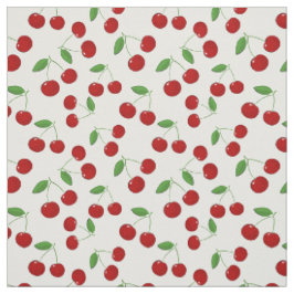 Tela Tejido de diseño de cerezas