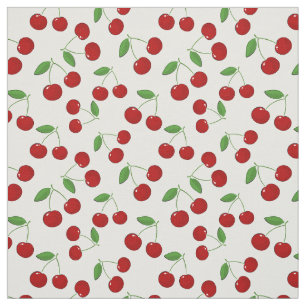 Tela Tejido de diseño de cerezas