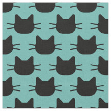 Tejido de diseño de gatos negros