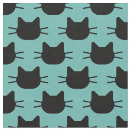 Tela Tejido de diseño de gatos negros