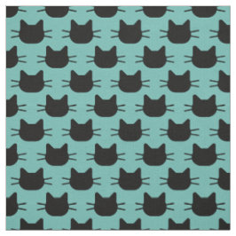 Tela Tejido de diseño de gatos negros