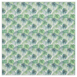 Tela Tejido de diseño de hojas de selva tropical