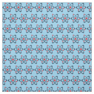 Tela Tejido de diseño en mosaico de átomos rojos