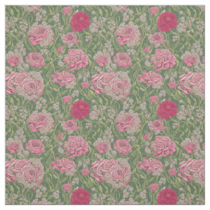 Tela Tejido de diseño floral retro
