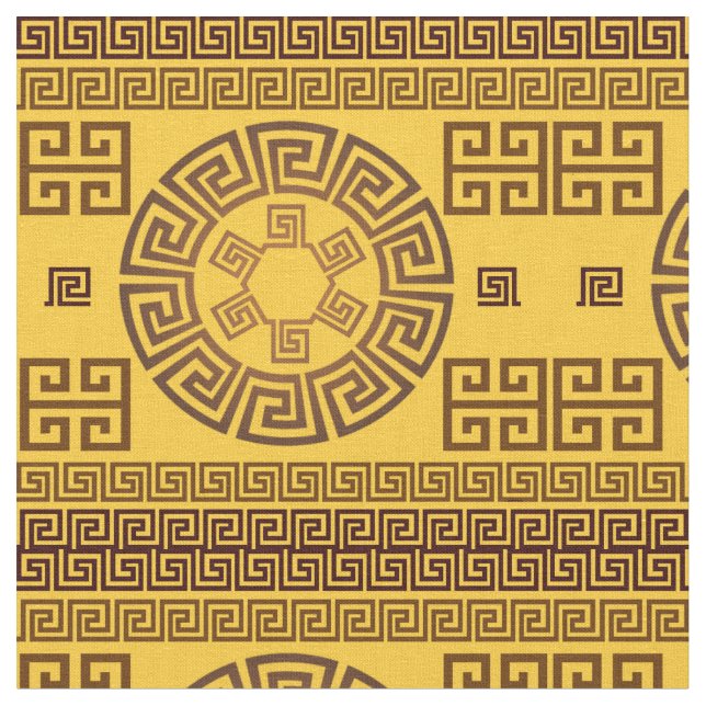 Tela Tejido de diseño griego (De cerca)