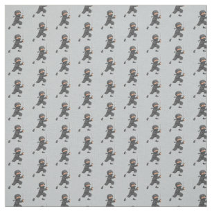 Tela Tejido de diseño Ninja gris