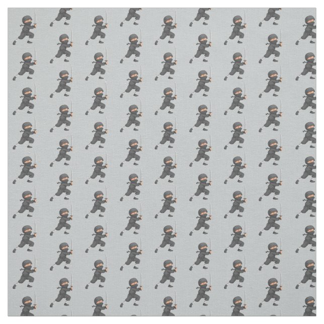 Tela Tejido de diseño Ninja gris (Retal)
