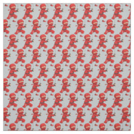 Tela Tejido de diseño Ninja rojo
