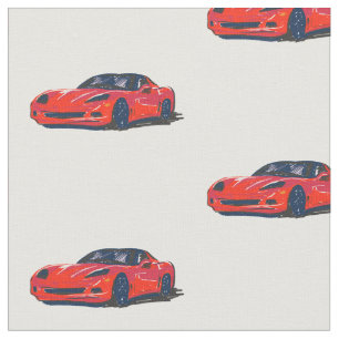 Tela Tejido de esbozo dibujado a mano del Corvette C6 r