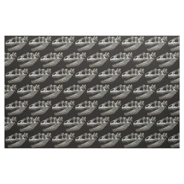 Tela Tejido de esqueleto de cabeza de dinosaurio ("Cuarto gordo" (fat quarter))