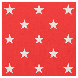 Tela Tejido de estrellas rojas
