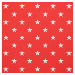 Tela Tejido de estrellas rojas