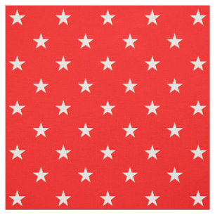Tela Tejido de estrellas rojas