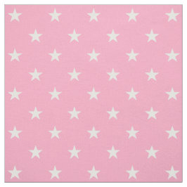 Tela Tejido de estrellas rosadas