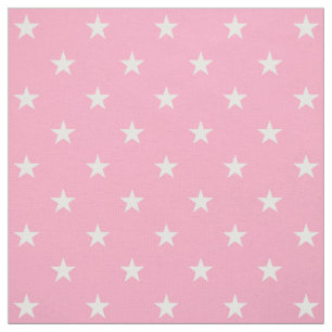 Tela Tejido de estrellas rosadas