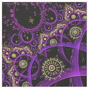 Tela Tejido de flores de oro de meditación