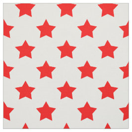 Tela Tejido de fondo blanco de las estrellas rojas