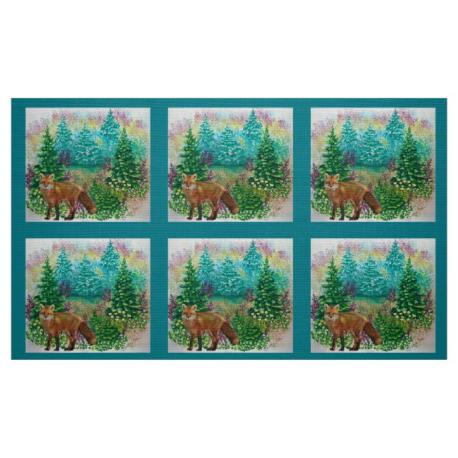 Tela Tejido de Fox de primavera ("Cuarto gordo" (fat quarter))