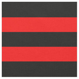 Tela Tejido de franjas rojas/negras