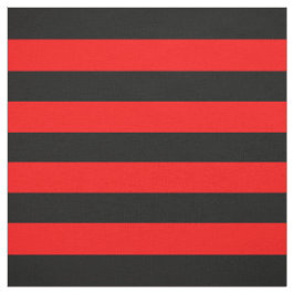 Tela Tejido de franjas rojas/negras