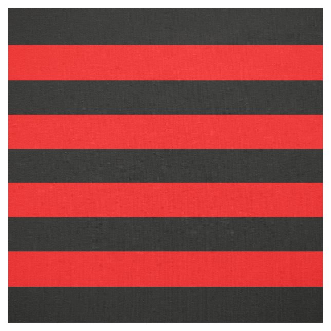 Tela Tejido de franjas rojas/negras (Retal)