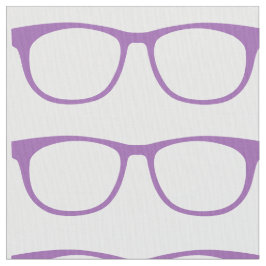 Tela Tejido de gafas geek de hipster morado