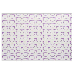 Tela Tejido de gafas geek de hipster morado