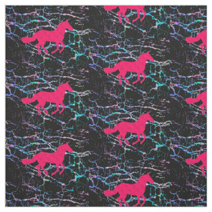 Tela Tejido de holograma de caballo rosado