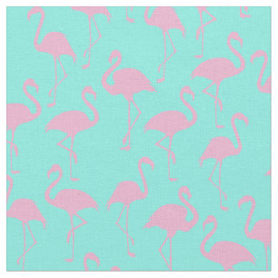 Tela Tejido de impresión trópico rosado Flamingo Cute