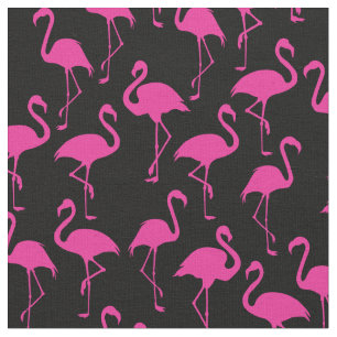 Tela Tejido de impresión trópico rosado Flamingo Cute