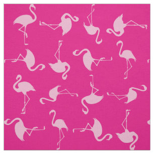 Tela Tejido de impresión trópico rosado Flamingo Cute