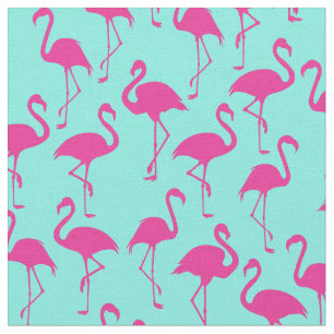 Tela Tejido de impresión trópico rosado Flamingo Cute