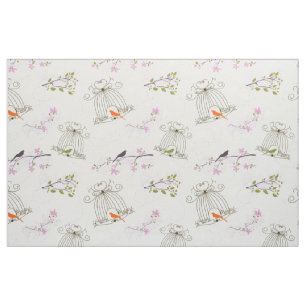 Tela Tejido de jaula de aves florales 2