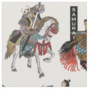 Tela Tejido de jinete samurai japonés