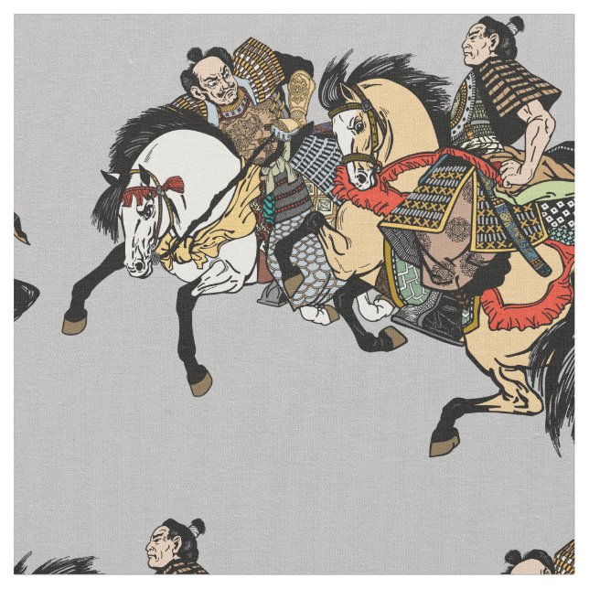 Tela Tejido de jinete samurai japonés (De cerca)