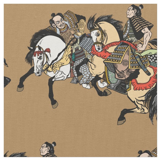 Tela Tejido de jinete samurai japonés (De cerca)