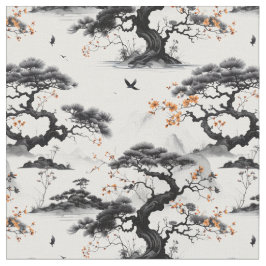 Tela Tejido de lavado de tinta de Asia oriental