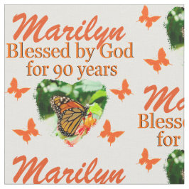 TELA TEJIDO DE MARIPOSA PERSONALIZADO 90 CUMPLEAÑOS