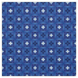 Tela Tejido de mobiliario blanco azul Glitch2