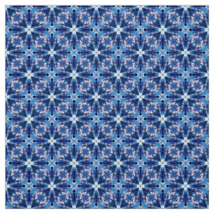 Tela Tejido de mobiliario blanco azul Glitch2