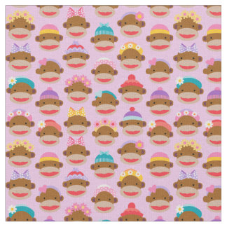 Tela Tejido de mono giratorio, rosa