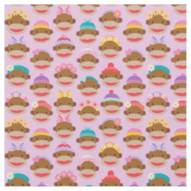 Tela Tejido de mono giratorio, rosa (De cerca)