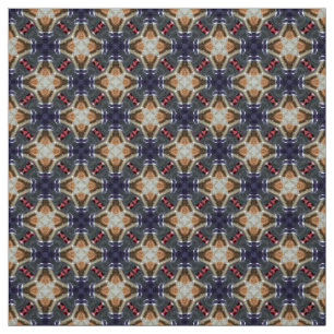 Tela Tejido de mosaicos cian azul medio noche Glitch2